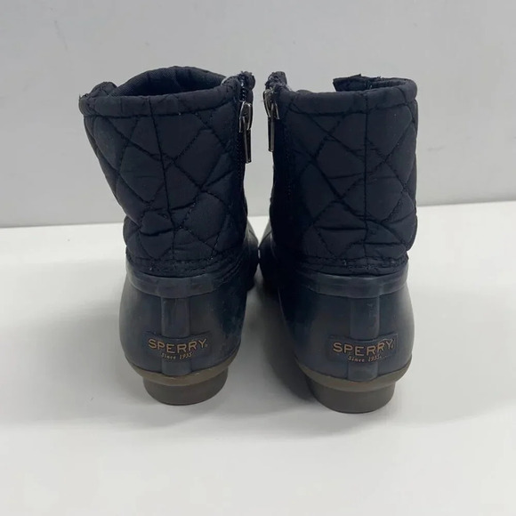 Girls Sperry Saltwater Core Black Rubber Boots [STS94063] Size 3 - Picture 4 of 9